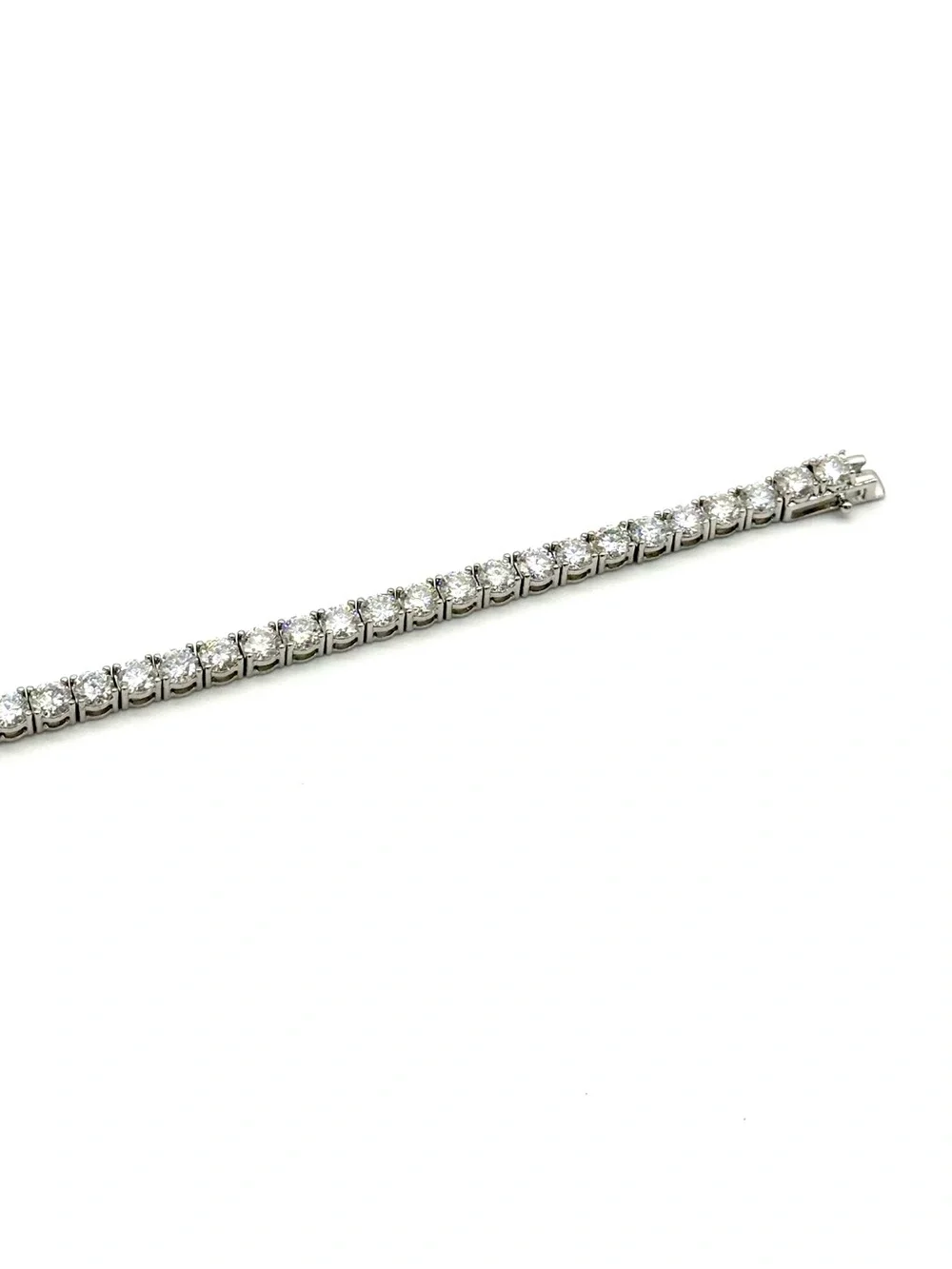 925 Silver, 15.0CTW Moissanite Tennis Bracelet - 8.5”